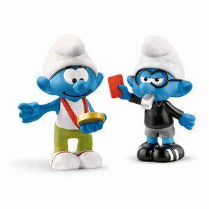 Vintage Authentic Schleich Smurf Set of 2  Smurfs (A) New w/Tag
